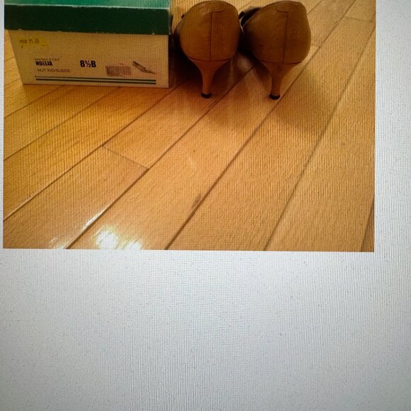 SACHA LONDON NOELIA NUT KID/SUEDE KITTEN HEEL, 8.5 M/W - Picture 5 of 7